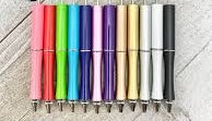 Custom Beadable Pens (Purple and Green)
