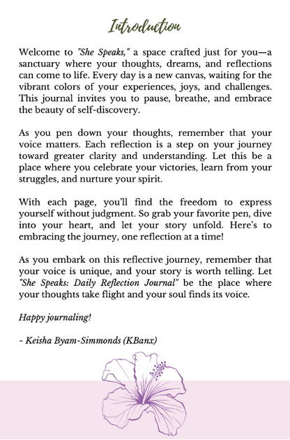 She Speaks Daily Reflection Journal