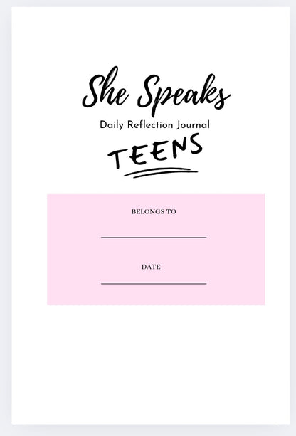 She Speaks TEENS 💚💓💙💜Daily Reflection Journal